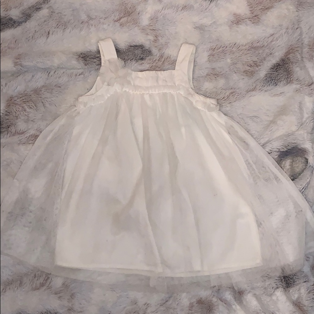 Girls white tule dress